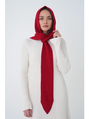 Mg Otantik Kadın Kapüşonlu Atkı Yumuşak Dokulu Örgü Şal