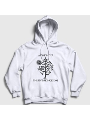 Presmono Unisex Beyaz Tree A Knight Of The Seven Kingdoms Kapüşonlu Sweatshirt