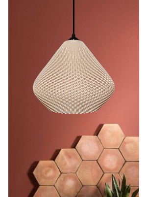 Allians Modern Mesh Yüzeyli Somon Renkli Sarkıt Avize, E27, Yatak Odası ve Cafe Için