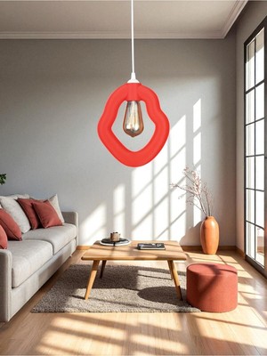 Allians Modern Beton Görünümlü Minimalist Avize, Ayarlı E27 Duy, Salon, Mutfak, Yatak Odası, Ofis, Kafe Için
