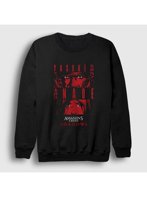 Presmono Unisex Siyah Yasuke Naoe Assassin's Creed Shadows Sweatshirt