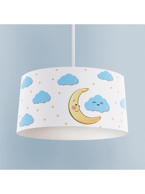 Allians Bulut ve Ay Desenli Bebek ve Çocuk Odası Avizesi