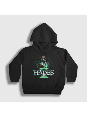 Presmono Unisex Çocuk Siyah Logo Hades Iı Hades 2 Kapüşonlu Sweatshirt