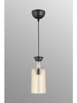 Allians Şık Siyah Mika ve Cam Bal Lüks Modern Sarkıt Avize