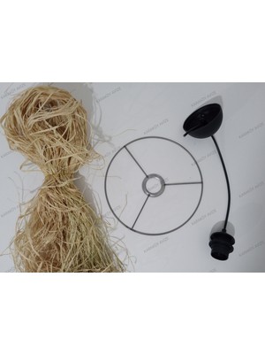 Allians Kendi Avizenizi Yapın! Rafya Avize Yapım Kiti Çember ve Tesisat Dahil