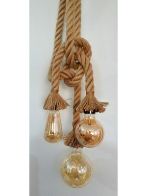 Allians Şık Üçlü Halatlı Sarkıt Avize ile Mekânınıza Işık Katın