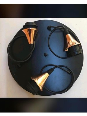 Allians 3'lü Siyah Bakır Tepsi Seti, Şık ve Dayanıklı Mutfak Aksesuarları