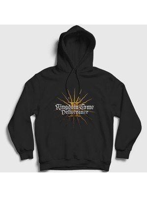 Presmono Unisex Siyah Logo Kingdom Come Deliverance Iı Kapüşonlu Sweatshirt
