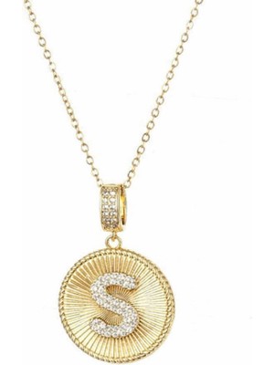 Taqi'm Jewelry Çelik Harf Kolye (S Harfi) 45CM