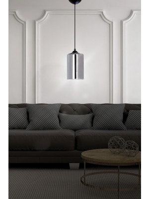 Allians Şık ve Modern Füme Cam Sarkıt Avize, Yatak Odası, Salon, Mutfak ve Hol Için