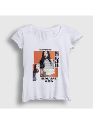 Presmono Kadın Beyaz Poster Asa Babymonster Baby Monster T-Shirt