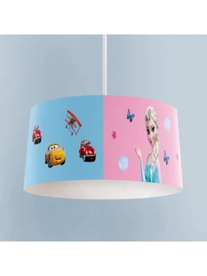 Allians Modern Beyaz Arabalı ve Elsa Desenli Şık Avize - BMAV-117