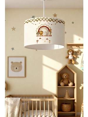 Allians Renkli Safari Desenli Çocuk Odası Avize, Eğlenceli ve Şık Aydınlatma