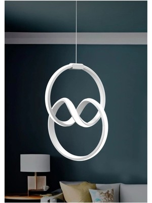 Allians Modern Beyaz Sarkıt LED Avize, Oturma ve Çocuk Odası Için Şık Aydınlatma