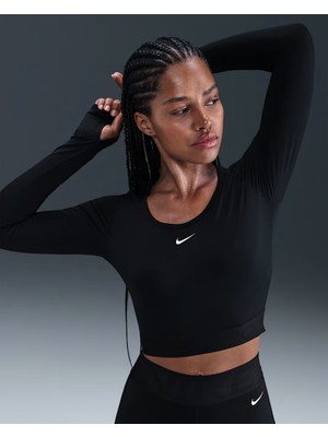 Pro Ls Top Gg Shine Kadın Uzun Kollu Nike Pro Sırt Detaylı-Sportxoutlet