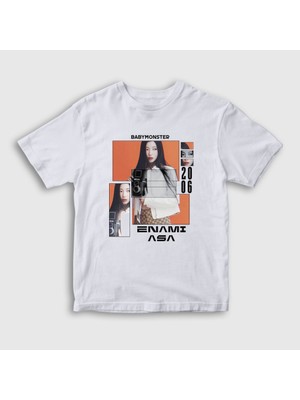 Presmono Unisex Çocuk Beyaz Poster Asa Babymonster Baby Monster T-Shirt