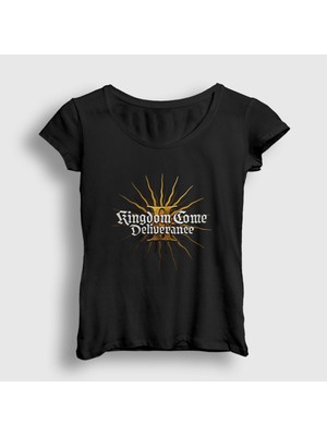 Presmono Kadın Siyah Logo Kingdom Come Deliverance Iı T-Shirt