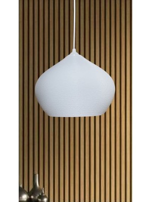 Allians Şık Beyaz Dokulu Yüzey Tekli Sarkıt Avize, Oturma ve Yatak Odası Için