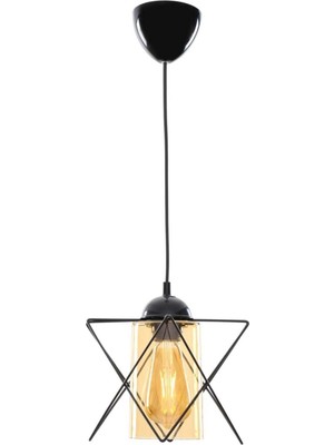 Allians Şık Siyah Tekli Sarkıt Avize, Modern ve Zarif Tasarım