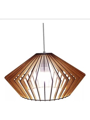 Allians Rustik Ahşap Banyo ve Mutfak Avizesi, Vintage Tarz Dekorasyon Parçası