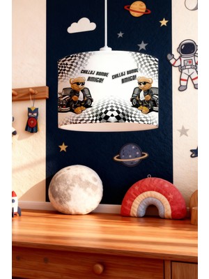 Allians Sevimli Teddy Desenli Çocuk Odası Avizesi, Şık ve Işıltılı Tasarım