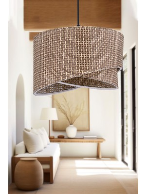 Allians Elips 2 Katlı Kumaş Avize, Çocuk ve Yatak Odası Için Şık Aydınlatma