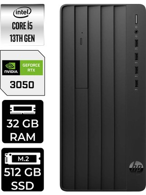 HP Pro Tower 290 G9 i5 13500 RTX 3050 32GB RAM 512GB SSD Win11 Pro B70VKATPN481 Masaüstü Bilgisayar + Per4 USB