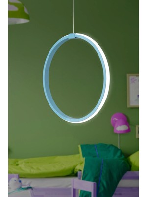 Allians Mavi Tekli Sarkıt LED Avize, Salon ve Mutfak Için Modern Aydınlatma