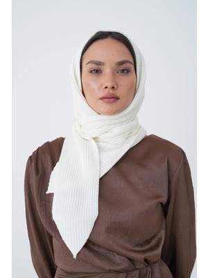 Mg Otantik Kadın Kapüşonlu Atkı Yumuşak Dokulu Örgü Şal