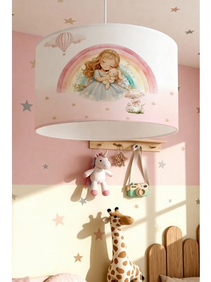 Allians Çocuk Odası Avizesi, Uyuyan Prenses ve Tavşan Deseni, Şık ve Eğlenceli Işık