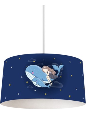 Allians Renkli Kız Desenli Çocuk ve Bebek Odası Sarkıt Avize TLAV-283