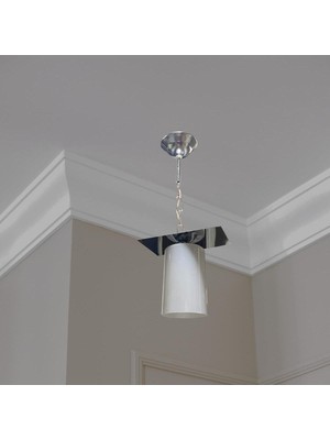 Allians Modern Beyaz Akrilik Camlı Tekli Avize, Şıklık ve Işık Kalitesi