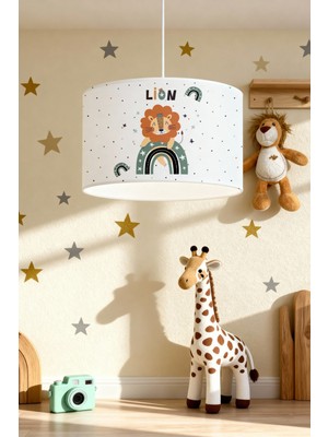 Allians Renkli Kral Desenli Çocuk Odası Avize, Şık ve Güzel Aydınlatma