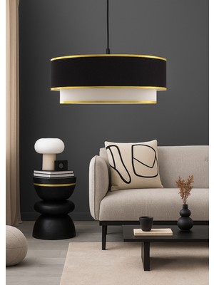 Allians Modern Siyah Tekli Sarkıt Avize, Şık ve Zarif Tasarım