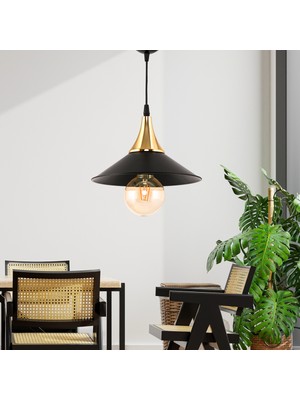 Dede Modern Ufo Sarkıt Avize, Şapkali Tasarım, Şık ve Parlak Gold Renk