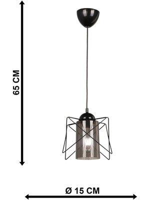 Allians Şık Siyah Metal ve Mika Camlı Avize Seti, Ev Dekorasyonuna Zarif Dokunuş