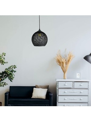 Allians Jüt Top Küre Avize, Sarkıt ve Lambader, Şık ve Doğal Aydınlatma