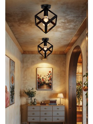 Allians Şık Siyah Küp Avize ile Modern ve Zarif Işıklandırma