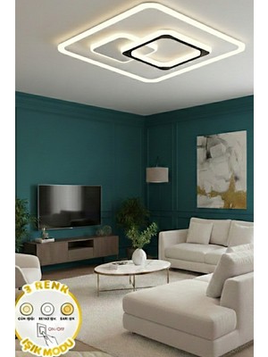St Aydınlatma Stark 3 Renk Işıklı Plafonyer Modern LED Avize -Kumandasız