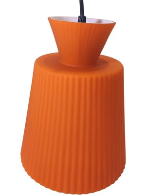 Allians Turuncu Renk Cam Sarkıt Avize, Modern ve Şık Aydınlatma Parçası