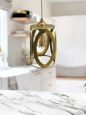 Allians Endüstriyel Eskitme Metal Oval Sarkıt Avize, Modern ve Şık Tasarım