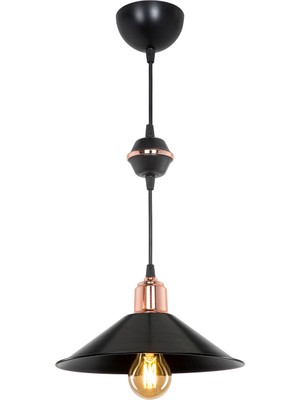 Allians Siyah Tekli Aksesuarlı Modern Yemek ve Oturma Odası Avizesi