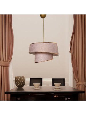 Allians Modern 2 Katlı Kumaş Başlıklı Çok Amaçlı Avize, Şık ve Zarif Tasarım