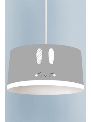 Allians Gri Tavşan Desenli Çocuk ve Bebek Odası Sarkıt Avize