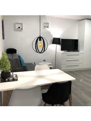 Allians Rustik Metal Sarkıt Avize, Salon ve Yemek Odası Için Şık Aydınlatma