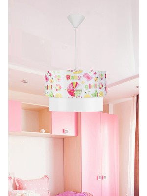 Allians Şık Pembe Çocuk Odası Sarkıt Avize ile Dekorasyona Renk Katın