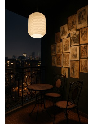 Allians Şık Dekoratif Avize Sipral Serisi, Ev, Ofis, Veranda, Mutfak Için 20 cm