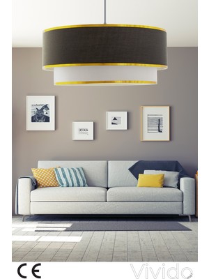 Allians Modern Antrasit Vivid Tekli Avize, Şık ve Aydınlatıcı Tasarım