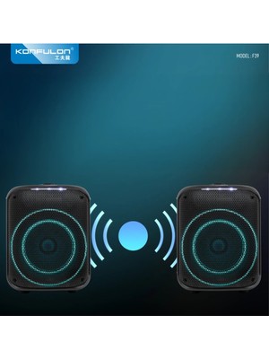 Beta Moda Hub Konfulon F39 25W Sürücülü Rgb Işıklı 2 Adet Mikrofonlu Bluetooth 5.3 Kablosuz Hoparlör – S