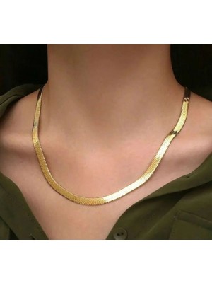 Taqi'm Jewelry Çelik Gold Italyan Zincir Kolye 45CM